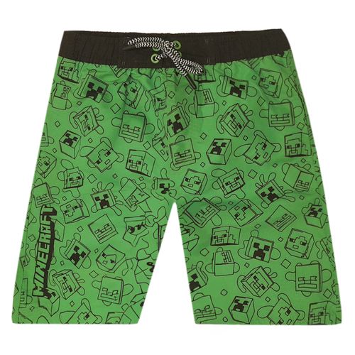 Calzoneta verde con estampado de minecraft para niño