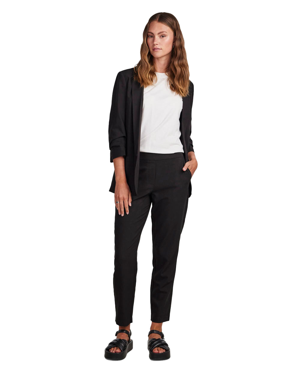 Amazon Pantalon De Traje Negro Mujer Pantalones De Vestir Frescos