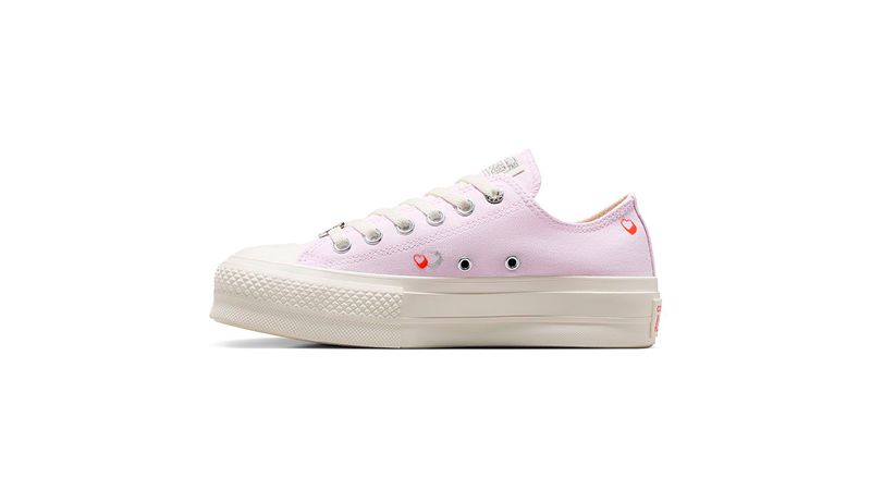 Zapato casual Chuck Taylor All Star lift color morado para mujer