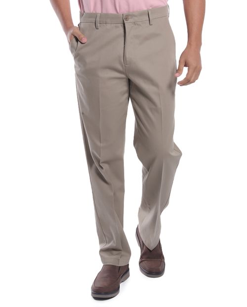 Pantalón Dockers Signature Stain Defender straight fit beige sólido para hombre