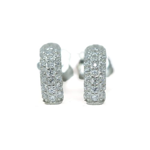 Aretes cortos Nes de plata  para mujer