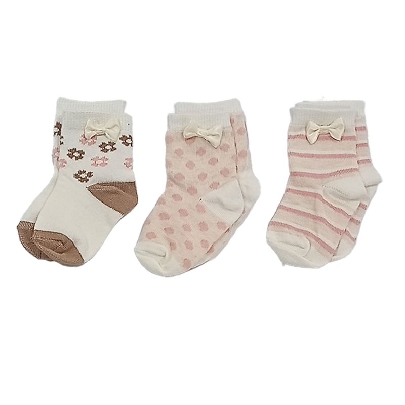Pack de 7 pares de calcetines medianos de lúrex, para niña - rojo oscuro  bicolor/multicolor