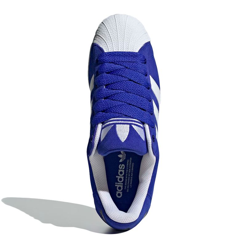 Zapato Adidas Originals Superstar deportivo casual azul blanco para hombre