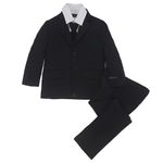Traje-formal-de-5-piezas-bicolor-solido-para-niño