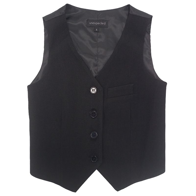 Traje-formal-de-5-piezas-bicolor-solido-para-niño