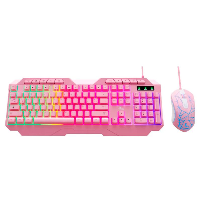 Teclado y mouse rosa sale