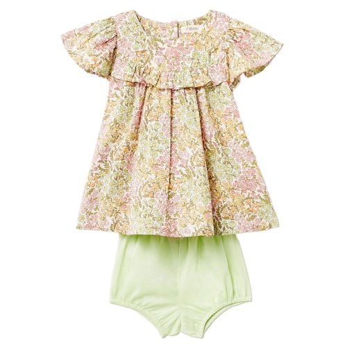 Vestidos multicolor con estampado de flores para bebé niña