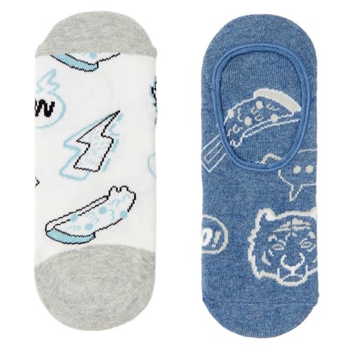 Set de 2 pares de calcetines multicolor con estampado para niño