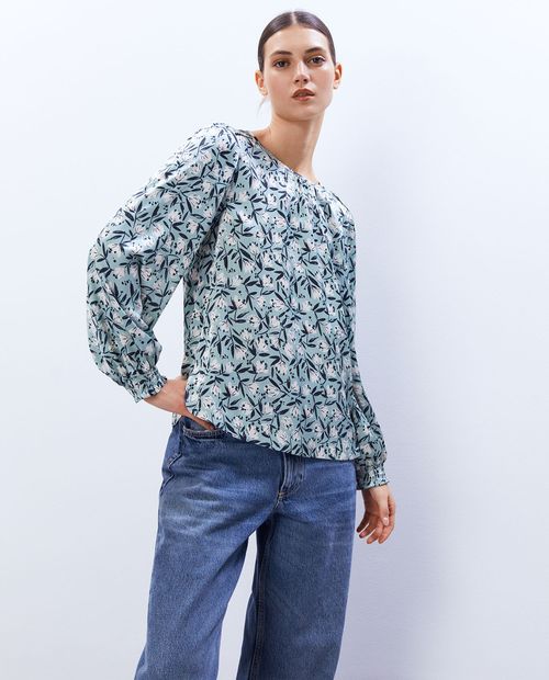 Blusa Sfera casual estampada manga larga para mujer