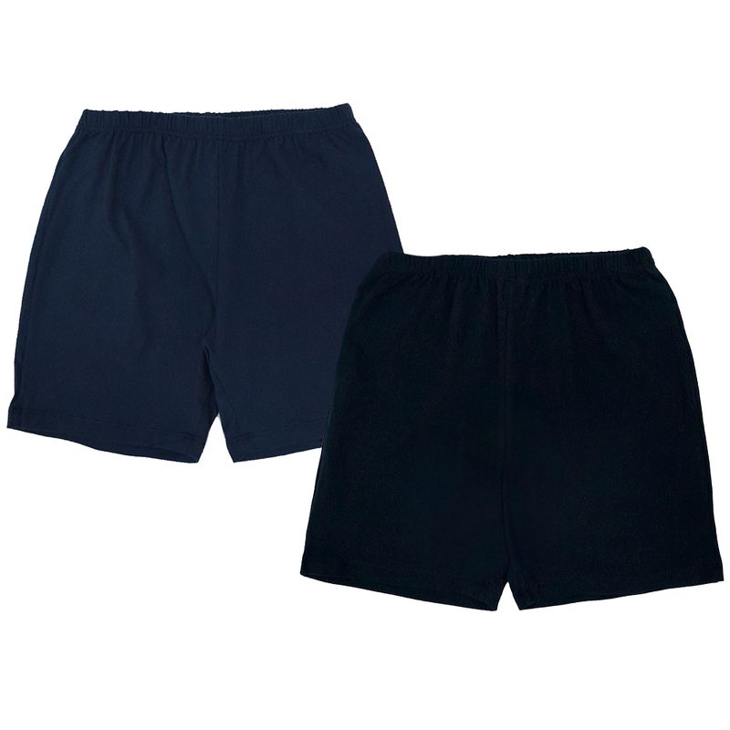 Set-de-2-shorts-bicolor-solido-para-niña