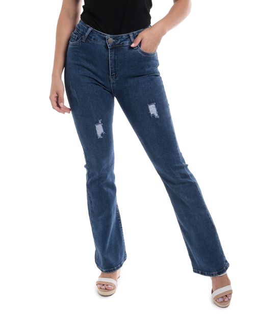 Jeans Unexpected bootcut azul de cintura alta para mujer
