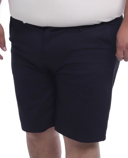 Short chino navy sólido para hombre