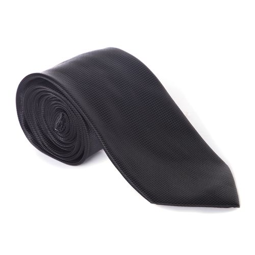 Corbata negra con textura para hombre