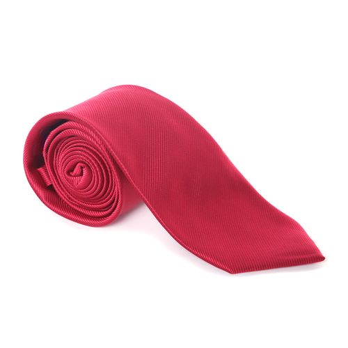 Corbata roja con textura a rayas para hombre