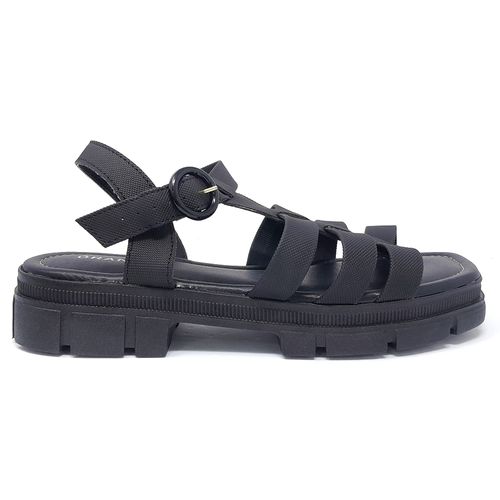 Sandalia casual Orange color negro para mujer