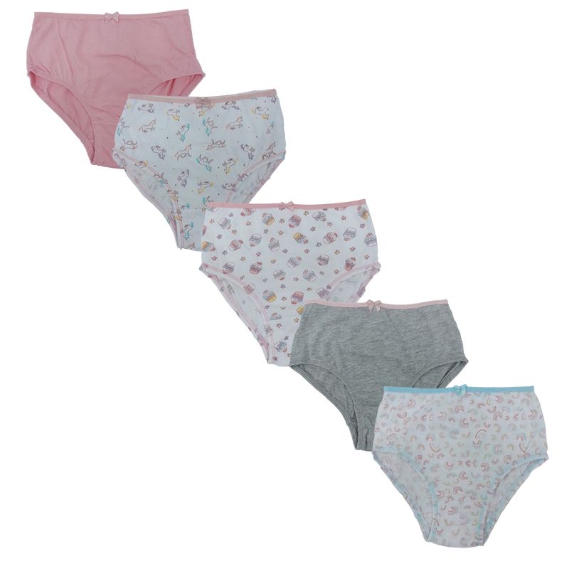 Set-de-5-piezas-ropa-interior-multicolor-con-estampado-de-unicornios-para-niña