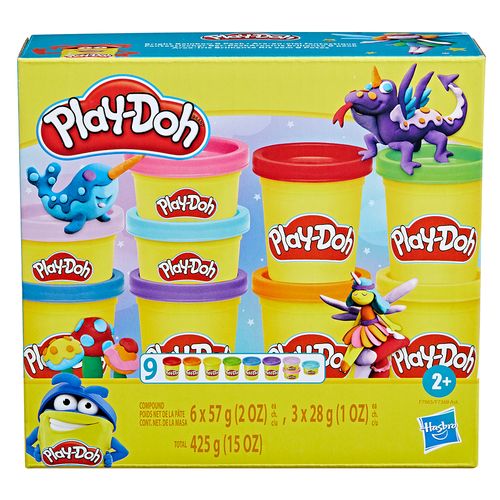 Play-doh - arcoíris brillante 9 pack