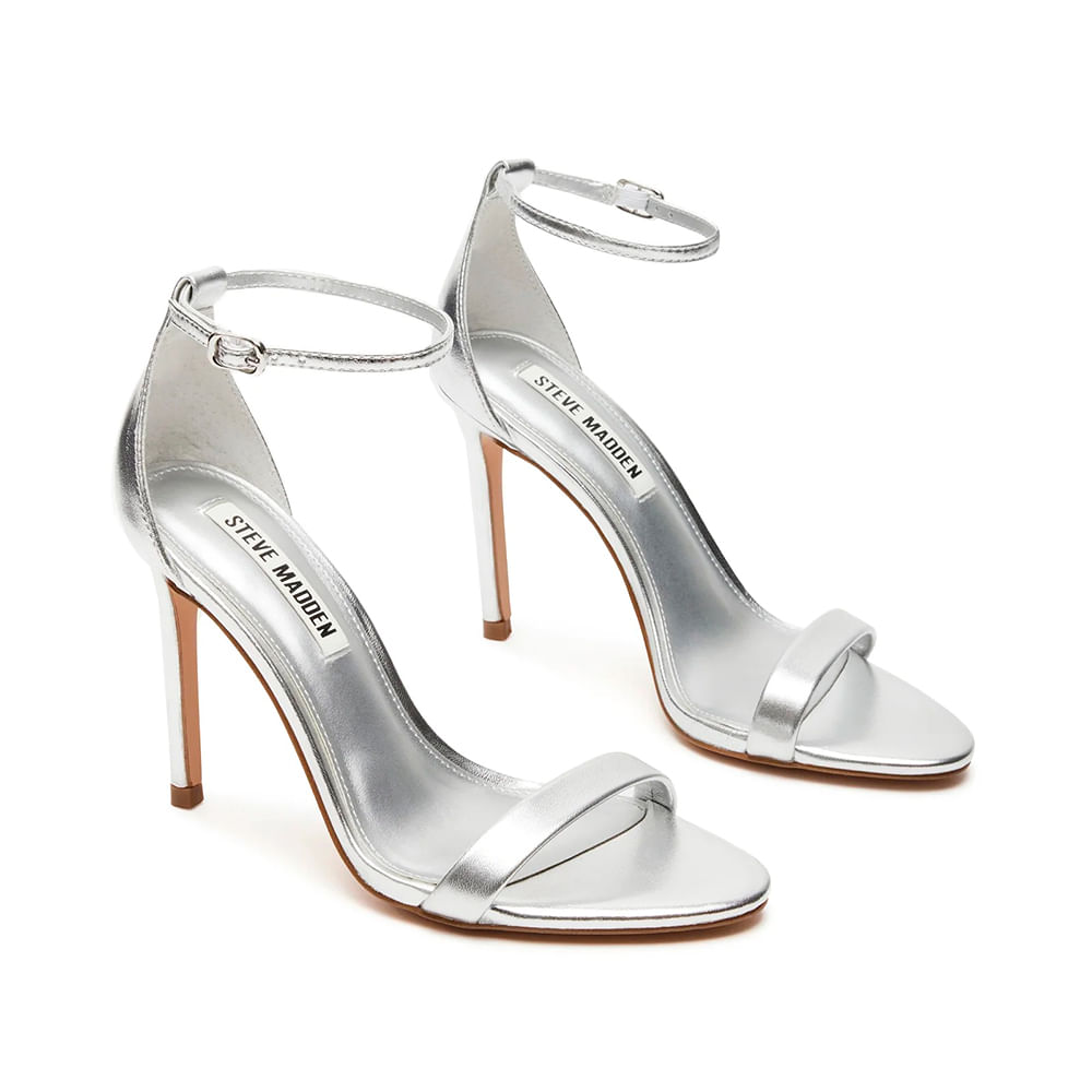 Sandales Robe Steve Madden Saliem En Cuir Noir - Talons Bas - Occasion Peu Porté