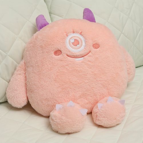 Cojín infantil monstruo rosado 50 cm