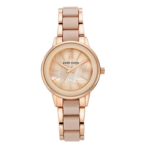Reloj Anne Klein análogo metálico beige para mujer