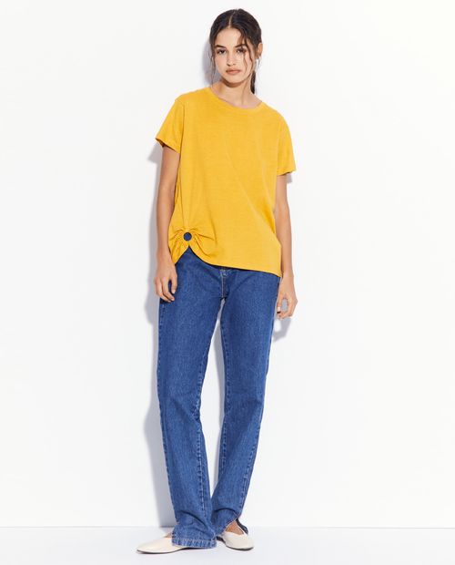 Camiseta Sfera amarilla manga corta para mujer