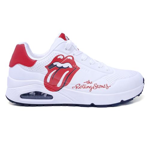 Zapato deportivo casual Skechers The Rolling Stones blanco para hombre