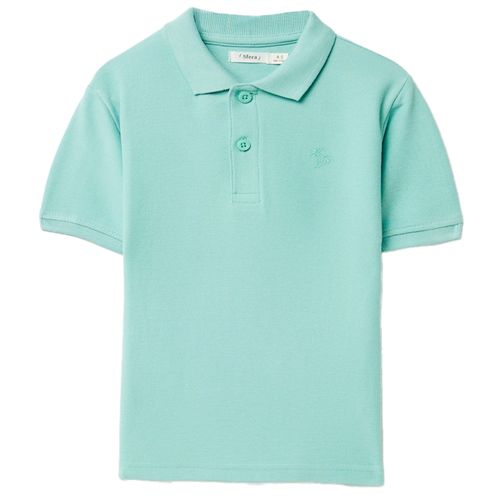 Camisa polo verde sólido para niño