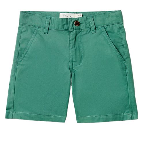 Short verde sólido para niño