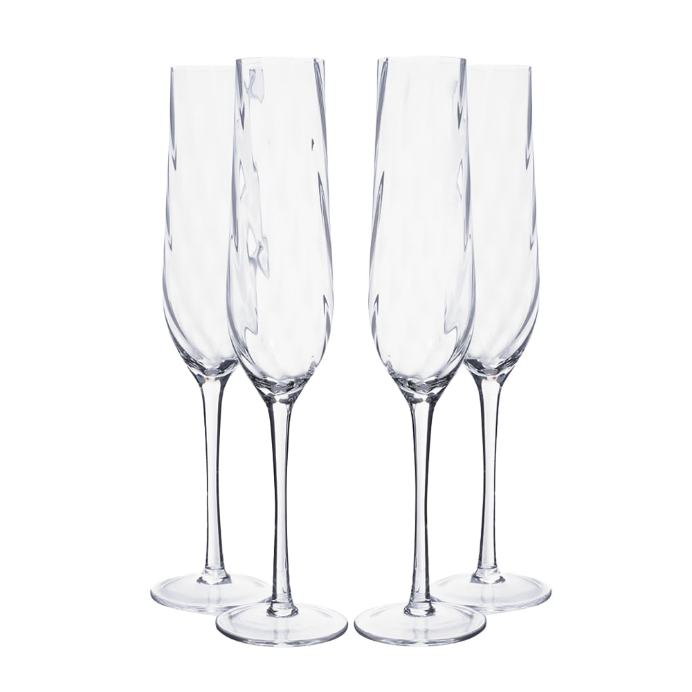 Set de 4 copas infinity flauta 8 oz - Siman Guatemala