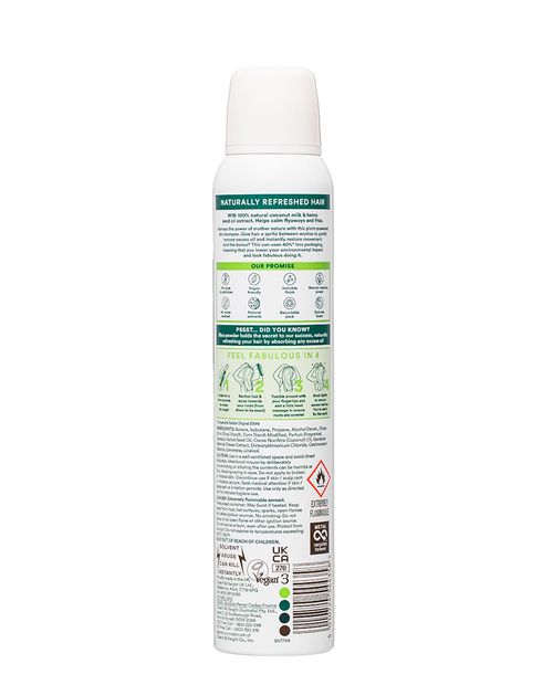 Shampoo en Seco Batiste Naturally Coconut Milk & Hemp Seed 200ml.