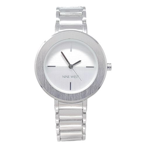 Reloj Nine West análogo metálico plateado para mujer