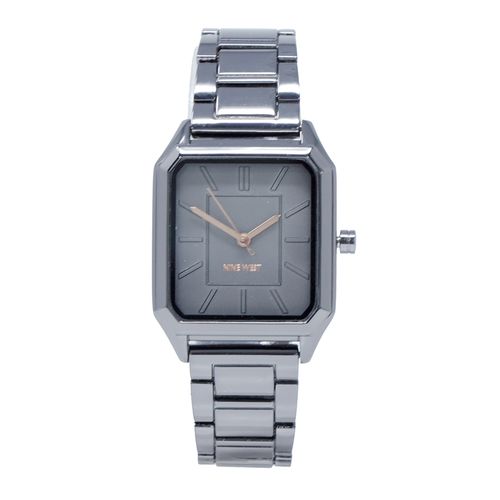Reloj Nine West análogo metálico gris para mujer