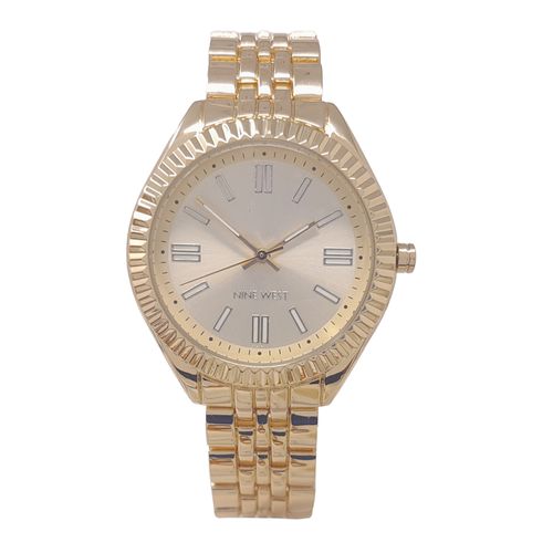 Reloj Nine West análogo metálico dorado para mujer