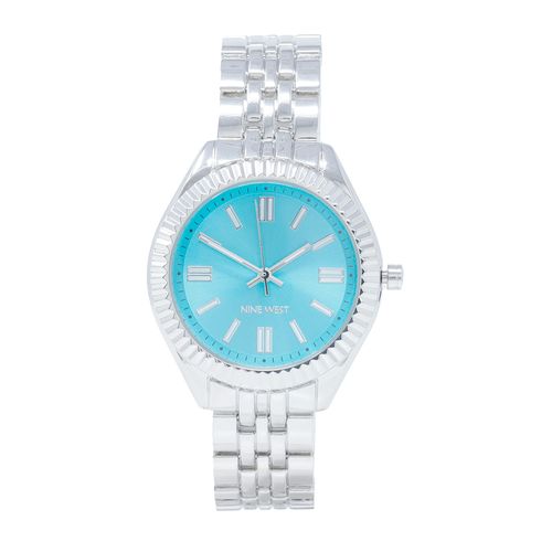 Reloj Nine West análogo metálico plateado para mujer