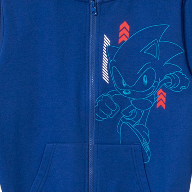 Sudadera azul con estampado de sonic para nino