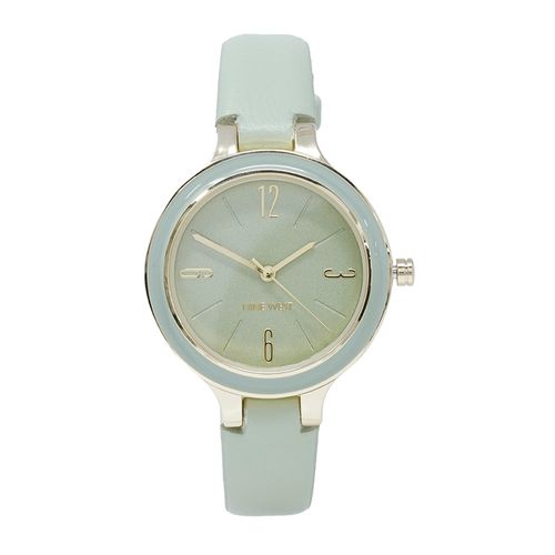 Reloj Nine West análogo cuero turquesa para mujer