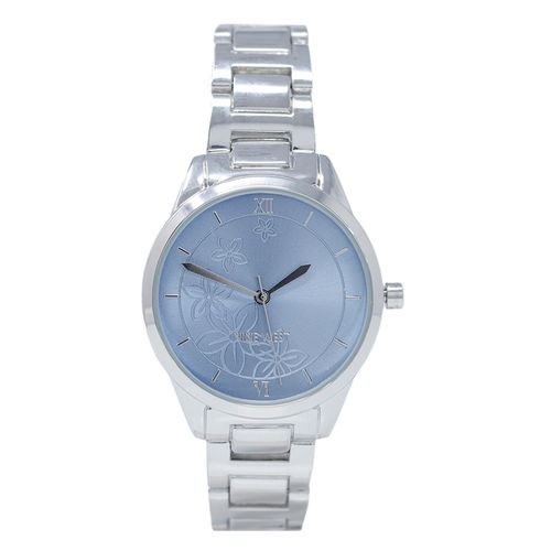Reloj Nine West análogo de metal color plateado para mujer