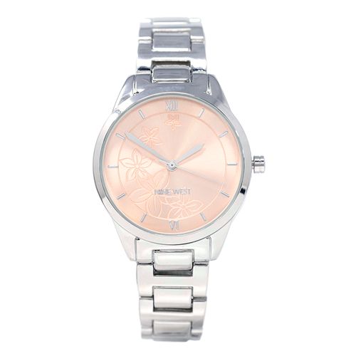 Reloj Nine West análogo de metal color plateado para mujer