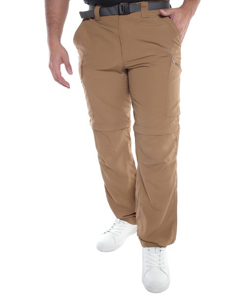 Pantalón convertible Columbia Silver Ridge khaki sólido para hombre