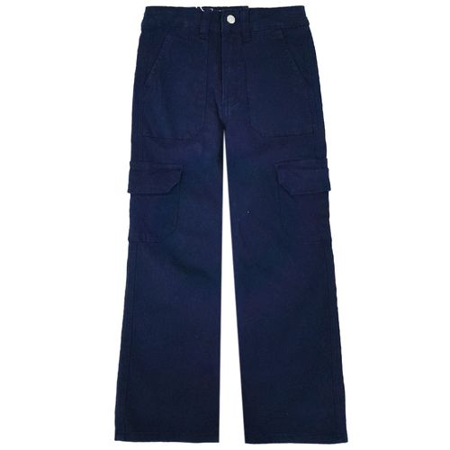 Jeans azul sólido para niña