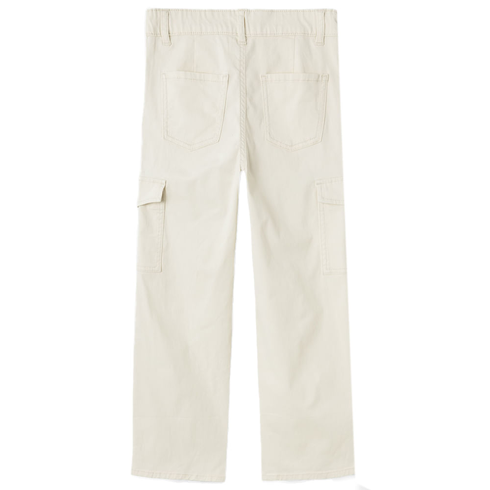 Pantalon cargo corte holgado blanco turtledove de niña - Siman Guatemala