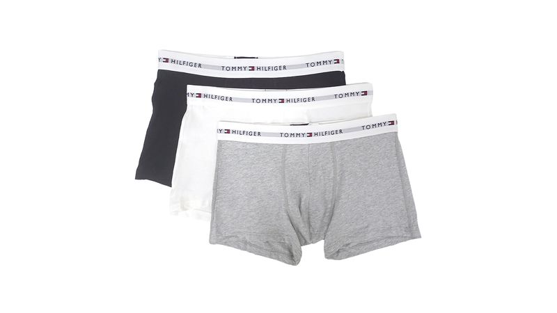 Pack de boxers Tommy Hilfiger trunk negro, blanco y gris para hombre - Main Image