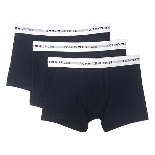 Pack de 3 boxers Tommy Hilfiger trunks azul navy sólidos para hombre