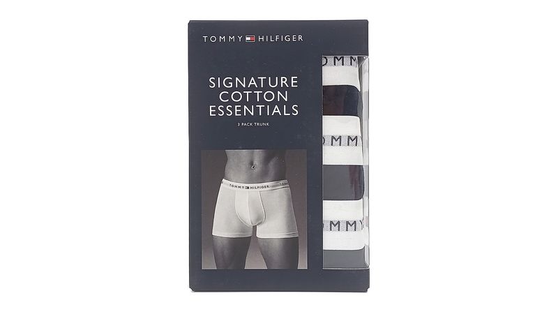 Pack de boxers Tommy Hilfiger trunks azul navy sólidos para hombre