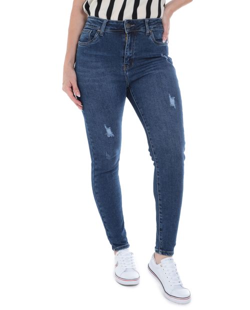 Jeans Unexpected skinny lavado de cintura alta para mujer