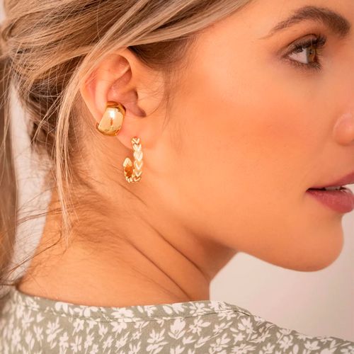 Earcuff bold dorado para mujer