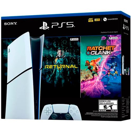 Bundle PlayStation 5 slim digital 1TB SSD + Returnal + Ratchet and Clank