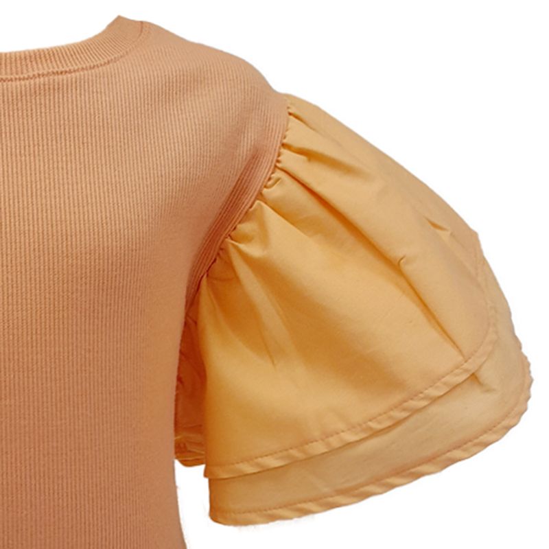 Blusa-anaranjada-solido-para-niña