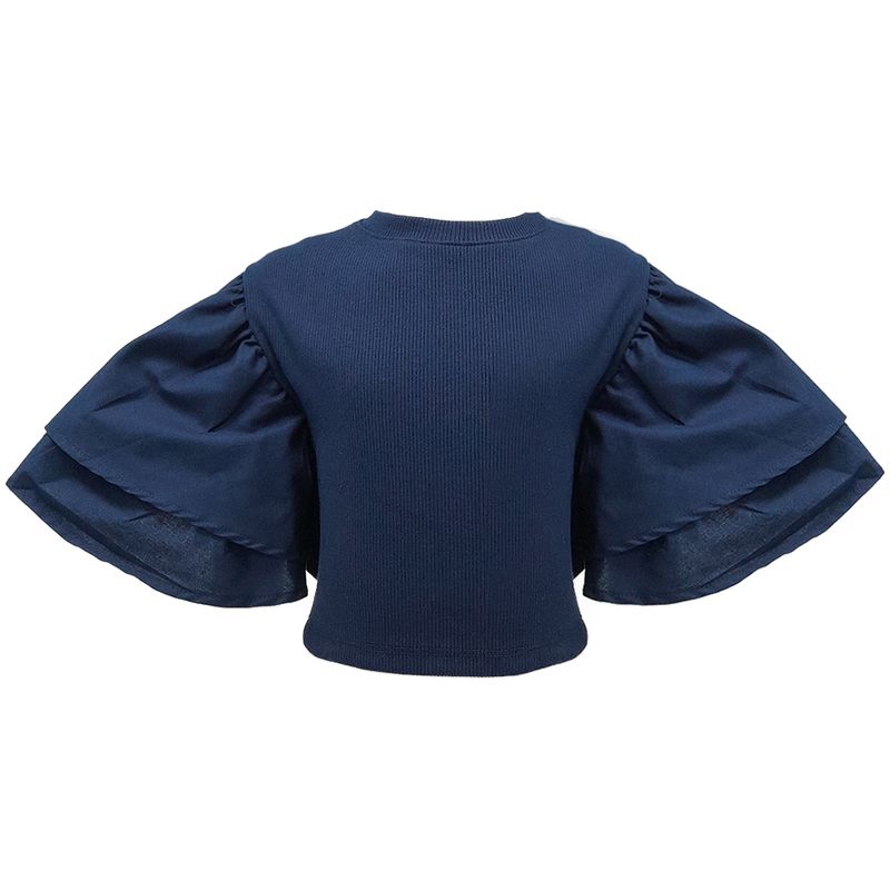 Blusa-azul-solido-para-niña