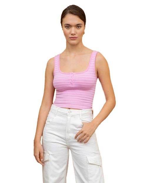Camiseta Mine tank top rayada para mujer